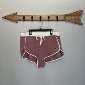 Champion Shorts Womens XL Pink Sherpa Sleep Summer Beach Drawstring Athleticwear